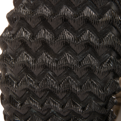 Close-up of Hardline Breathable Youth Wader's 3D-printed zig-zag pattern, highlighting its durable, waterproof material ideal for young outdoor enthusiasts.