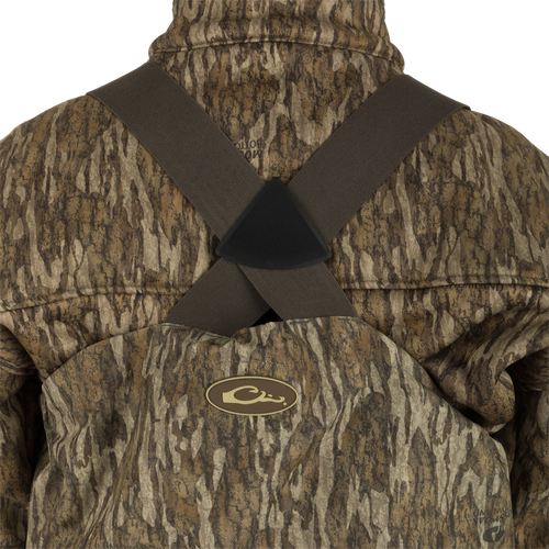 Uninsulated Guardian Elite HND Front Zip Waders: close-up of straps.