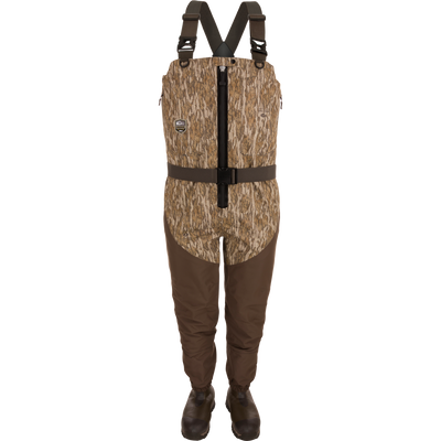 Guardian Elite Hybrid Insulated Front Zip Wader with advanced waterproof fabric, reinforced seams, and Thinsulate® boots for high-performance outdoor hunting and fishing.