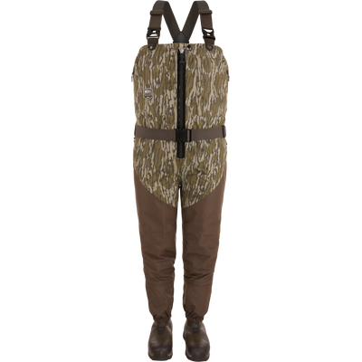 Insulated Guardian Elite HND Front Zip Wader with durable TiZIP® zipper, reinforced seams, and Thinsulate® boots for warmth, ideal for hunting and outdoor use.