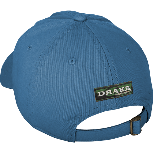 Cotton Twill Cap with a low-profile design, brass buckle back strap, and contoured bill, made from 100% cotton twill for a comfortable fit.