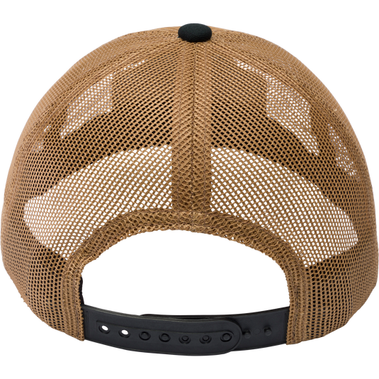 Drake Mallard All Mesh Cap with black strap, featuring a woven duck patch, wicking sweatband, and adjustable snapback from Drake Waterfowl's casual apparel line.