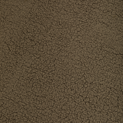 A close-up, full-frame shot showing the textured, bumpy, and dense surface of soft dark brown fleece, like the Nontypical Non-Typical Midweight Nova Silencer Jacket with Scent Control.