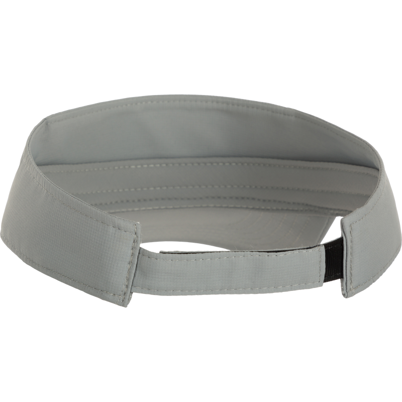 DPF Badge Logo Performance Visor: A close-up of a white fabric visor with adjustable Hook and Loop closure for a comfortable fit. Perfect for a day on the water.
