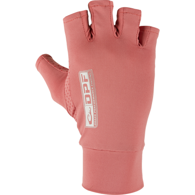 DPF Performance Fingerless Fishing Glove showcasing stretch fabric and silicone grip, designed for sun protection and dexterity while fishing.