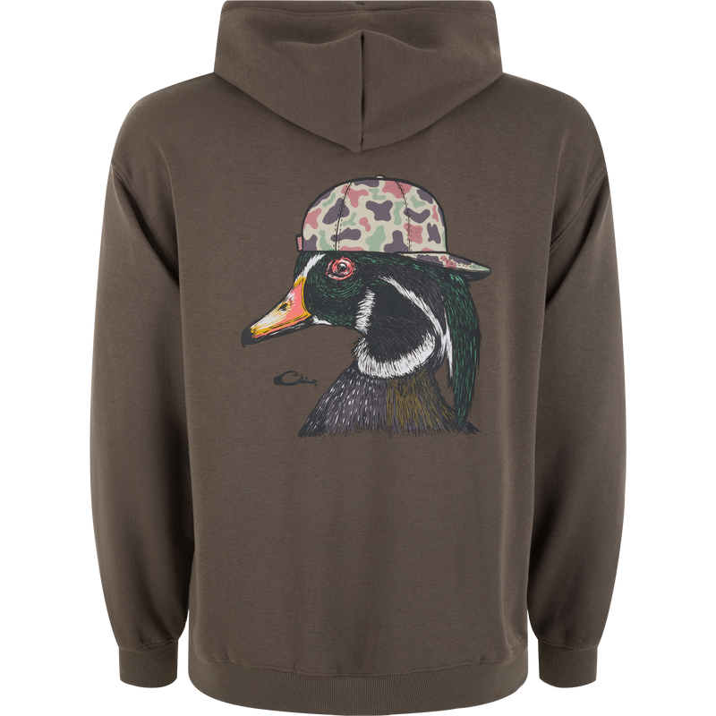 Back Cap Woodie Logo Hoodie