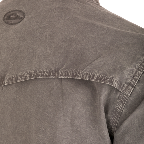 Cinco Ranch Western Solid Acid Wash Long Sleeve Shirt