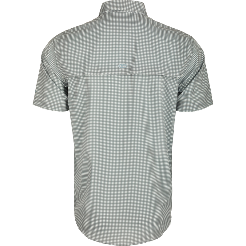 Frat Gingham Check Shirt S/S: A shirt with a gingham check pattern, showcasing the back view and fabric.