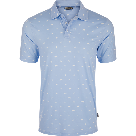 Print Performance Polo Shirt