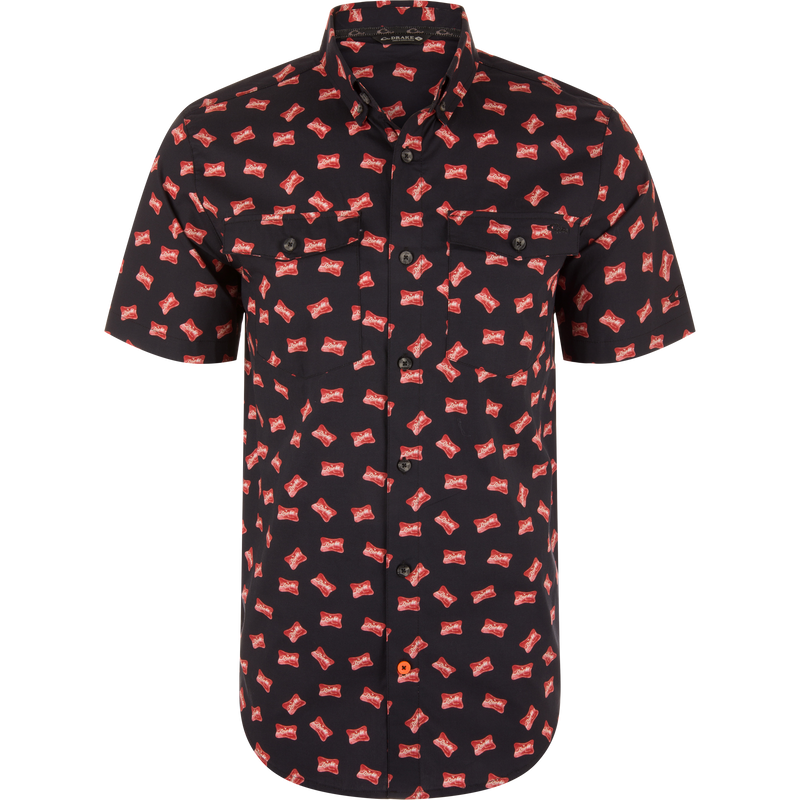 Cotton Drake Life Print Short Sleeve Shirt