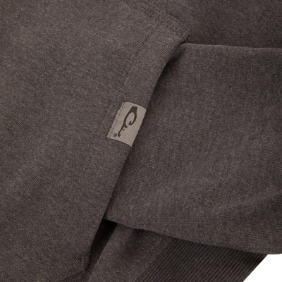Drake Graphic Work Hoodie with front kangaroo pocket, adjustable drawstring hood, and side panels, featuring the Drake Work Logo symbolizing work ethic.