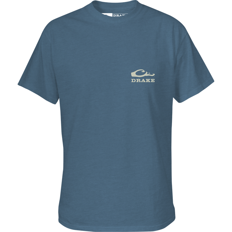 Youth Retro Ringneck T-Shirt featuring a Drake logo on the front and a detailed Ringneck graphic on the back, crafted from a soft cotton-polyester blend.
