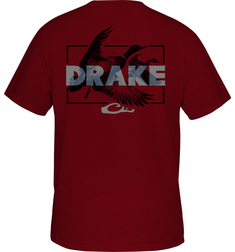 Drake Overlay T-Shirt features a front pocket with Drake logo, showcasing the Drake Logo Series' back graphic design, made from a soft cotton-polyester blend.