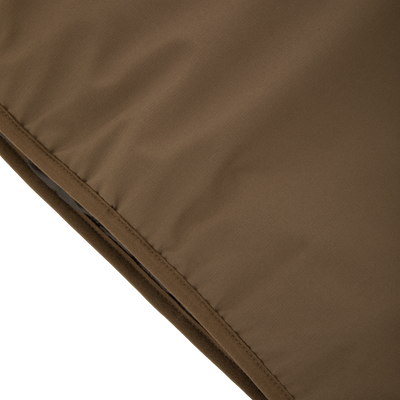 Close-up of LST BMF Eqwader Full Zip with Primaloft, showcasing diagonal stitched seam and padded, quilted synthetic fabric for weather protection and warmth.