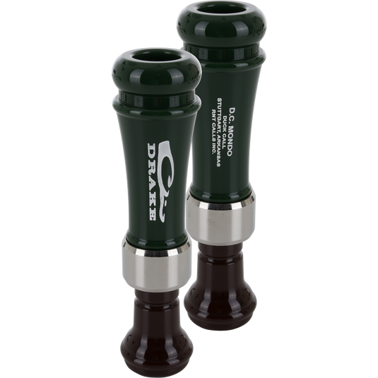 Limited Edition Drake x RNT Duck Call, featuring the D.C. MONDO model, designed for high-pressure duck hunting with loud, raspy mallard hen sounds.