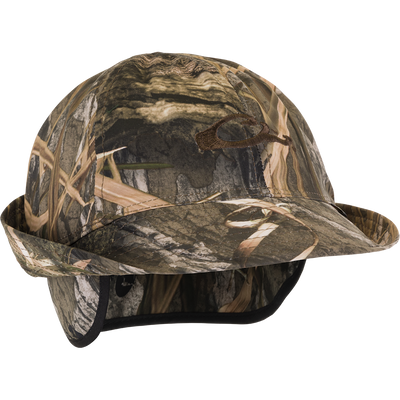 GORE-TEX® Jones Hat: A camouflage hat with a shapeable brim, fold-down ear flaps, and a comfortable elastic headband. Waterproof/breathable with a mesh-lined, non-insulated design.