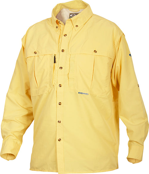 A lightweight, wrinkle-resistant Youth Wingshooter's Shirt with multiple pockets and a vented design for air circulation. Perfect for active kids, school, play, and hunting. Made with EasyCare™ fabric and a poly-mesh lining.